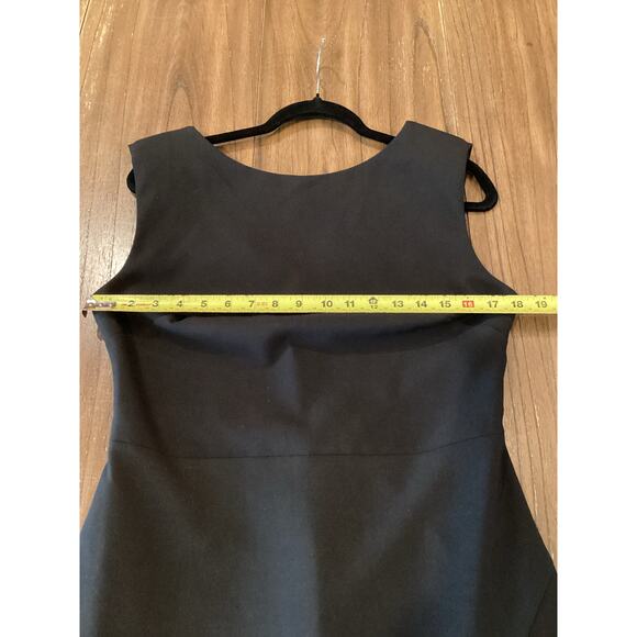 Revolve Likely Amari black boat neck ruched sleeveless mini dress 10 - Picture 8 of 10